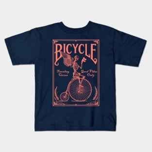 Cool Tees Vintage Bicycle Skull Kids T-Shirt